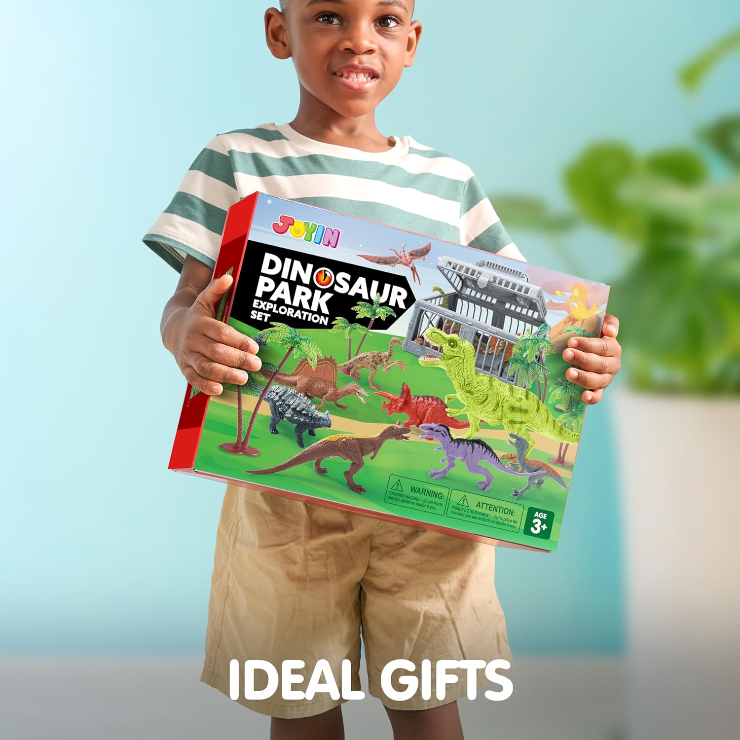 Joyfy 19-Piece Dinosaur Figures Set with Play Mat photo 2