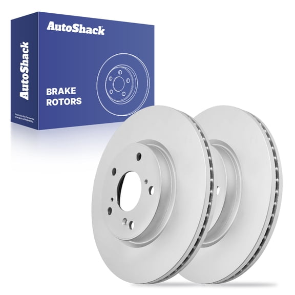 AutoShack Front Vented Coated Brake Rotors 2-PC Set Replacement for 2017-2025 Honda CR-V 2018-2024 Honda Accord 2023-2025 Acura Integra ArmorStop 12.28" (312 mm)