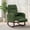 Walnut legs | corduroy | green, variant on Nursery Rocking Chair,300lb Glider Chair with Solid Wood Legs/Two Side Pockets,Teddy/Corduroy Upholstered Glider Rocker with Footrest High Backrest for Living Room/Bedroom/Nursery