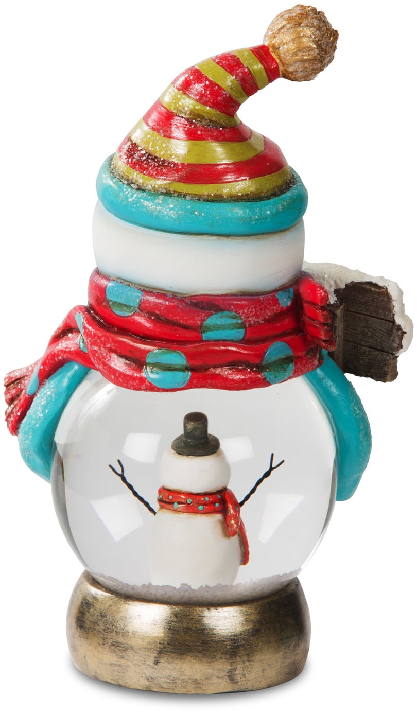 Let it Snow Roly Poly Snowman 80mm Water Globe