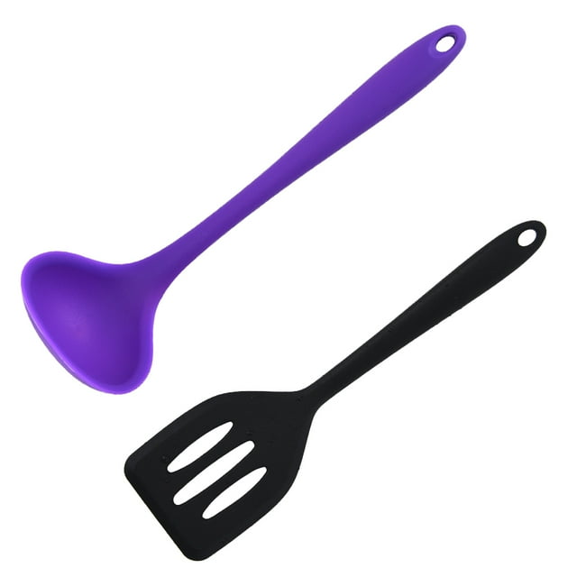 Juego de utensilios de cocina para cocina, 2 piezas, utensilios de cocina de silicona antiadherentes todo en uno