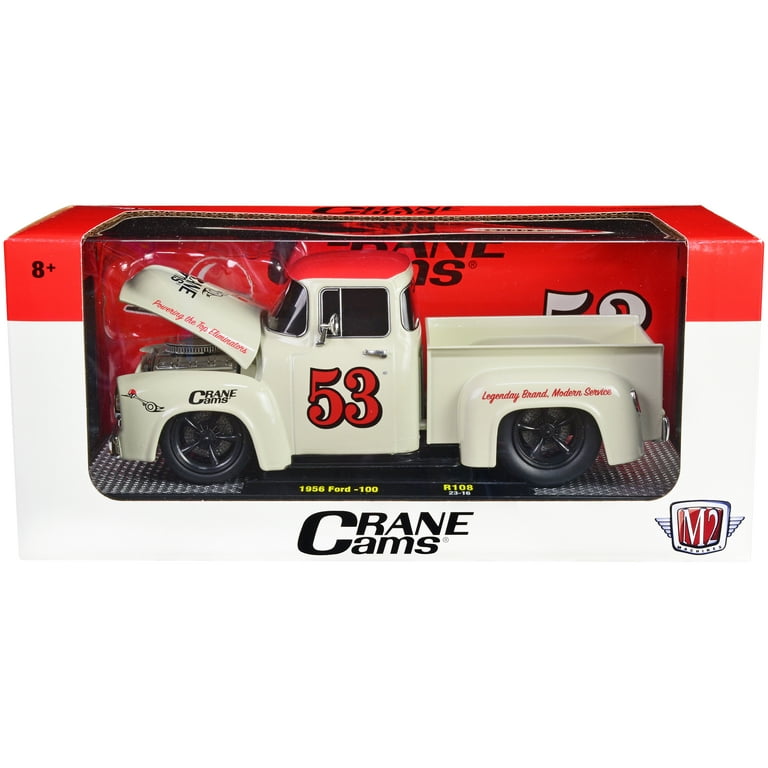 1956 Ford F-100 Truck Wimbledon White with Red Top 