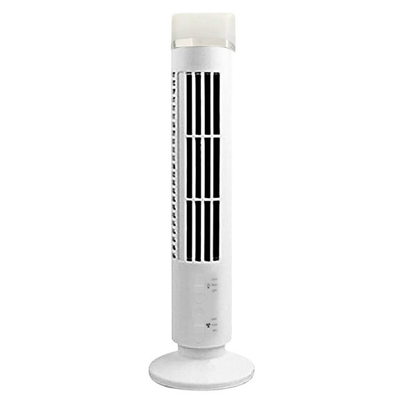 Ventilador Aire Acondicionado Vertical Torre Mini 3W Sin Luces Con Enchufe USB Batería Ligera Powe 2 Velocidades para Rojo
