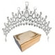 thumbnail image 1 of TIARA CORONA TOCADO PEINETA NOVIA XV BODA COMUNIÓN PRINCESA NIÑA PLATA METAL CRISTALES IMPORTACIÓN M0008 GENÉRICA CUSTOM GOTAP, 1 of 2