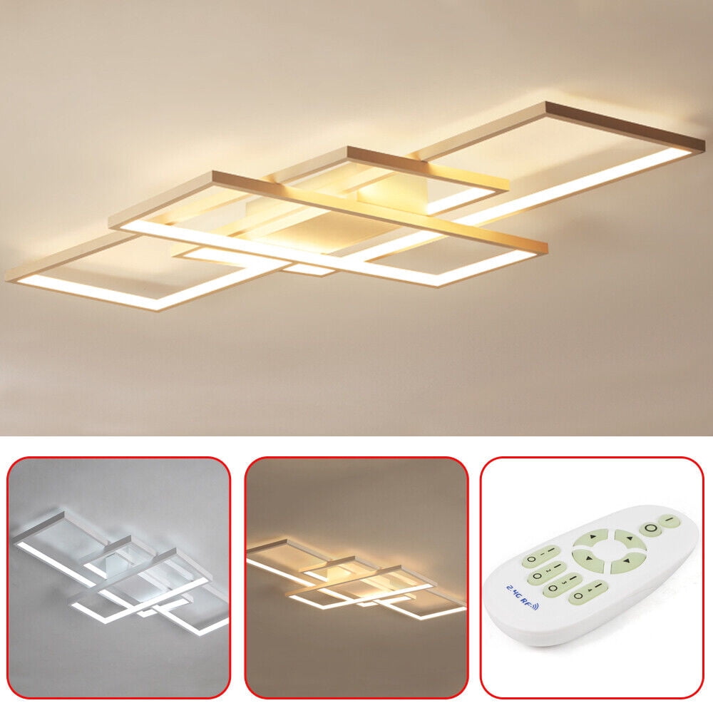 LED Dimmable Ceiling Light Modern Ring Circle Flush Mount Ceiling Lamp Acrylic Lampshade Chandelier Bedroom Kitchen Living Room Interior Decorative Lighting Fixture