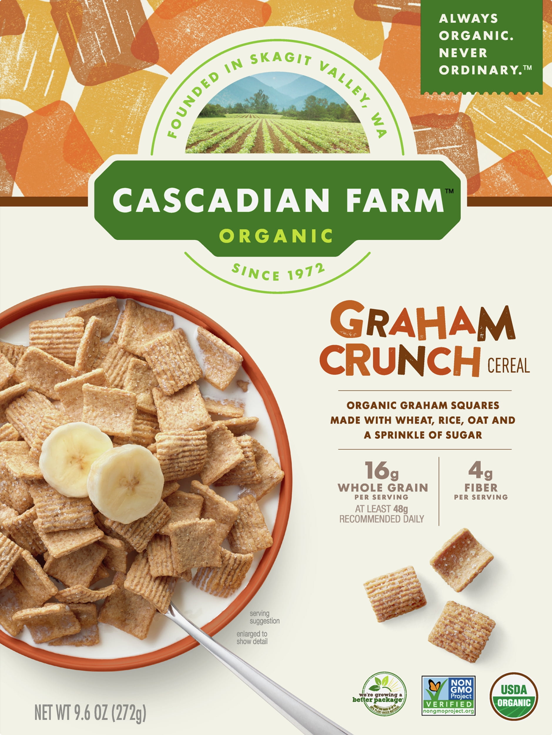 Cascadian Farm Organic Graham Crunch Cereal Oz Walmart Com