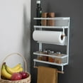 thumbnail image 4 of Household Essentials Metal Magnetic Organizer with Paper Towel Holder, White, 4 of 8