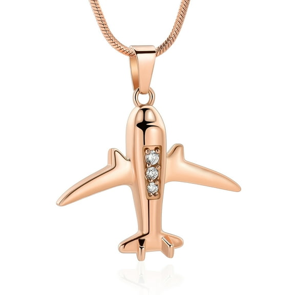 Airplane pendant cremation jewellery urns for ashes keepsake urn necklace
