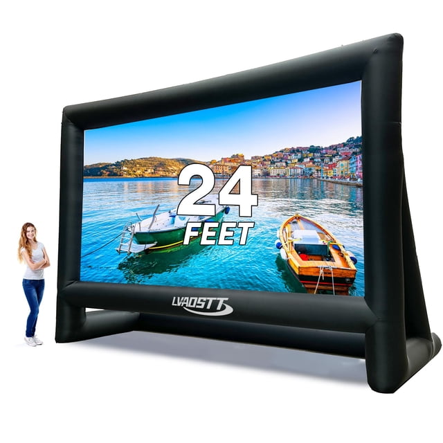 Pantalla de proyector inflable LVAOSTT de 24 pies con ventilador