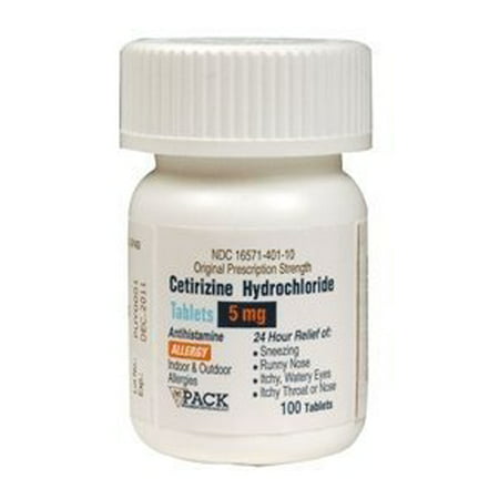 Pack Pharmaceuticals Cetirizine Hydrochloride 5 mg, 100