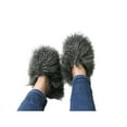 thumbnail image 3 of Ferndule Mens Womens Warm Shoes Fluffy Slipper Socks Plush Lined Booties Slippers Comfort Memory Foam House Shoe Unisex Slip On Lightweight Dark Gray 11-11.5, 3 of 5