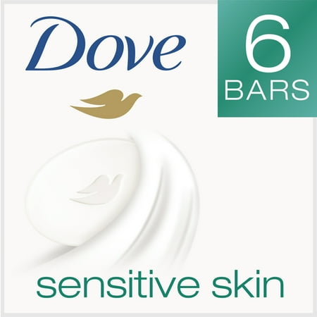 Dove Sensitive Skin Beauty Bar, 4 oz, 6 bar - Walmart.com