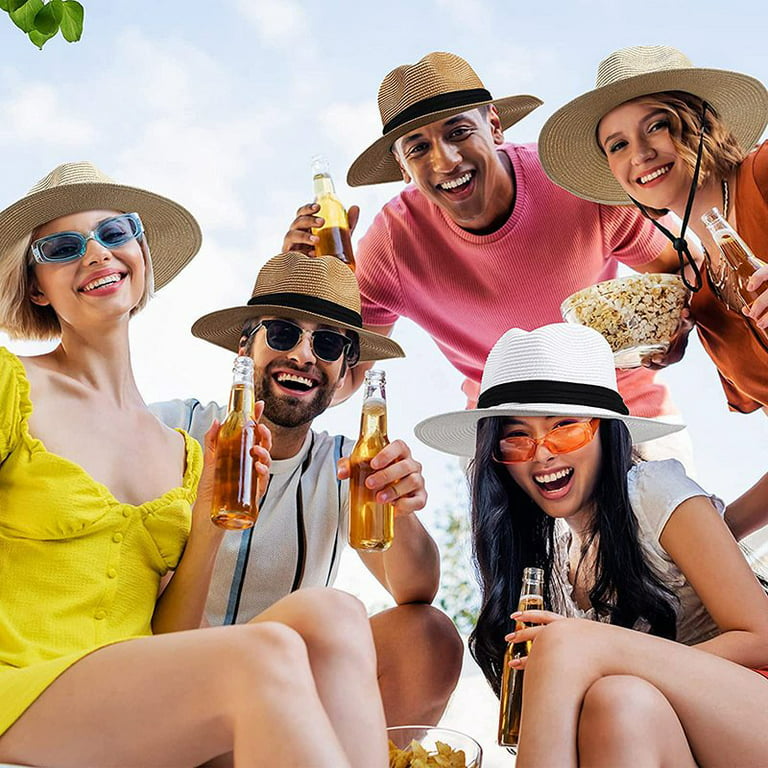 Mens Panama Sun Hat Gents Wide Brim Fedora U.V Summer Holiday One