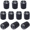 thumbnail image 1 of Taiss 10 perillas de potenciómetro perilla giratoria de metal negro de 6 mm de diámetro de inserción de eje moleteado. Perilla de codificador giratorio perillas de interruptor perilla de control de vo, 1 of 5
