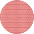 thumbnail image 1 of Ahgly Company Machine Washable Indoor Round Transitional Light Coral Pink Area Rugs, 4' Round, 1 of 7