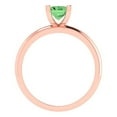 thumbnail image 4 of Solitaire Engagement Ring for Women - 1ct Simulated Green Diamond in 18K Rose Gold Promise Ring, 4 of 5