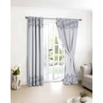 thumbnail image 3 of Blue Flower Blackout Curtains for Bedroom/Living Room, Thermal Insulated Kitchen Curtains, Spring Modern Minimalist Country Floral Plant Grommet Darkening Window Treatment Drapes 42"x63"x2, 3 of 8