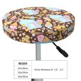 thumbnail image 2 of Goofa Icecream Truck Printed Stool Covers Round, Waterproof Round Bar Stool Covers Anti-Slip Round Bar Stool Seat Cover with Elastic Bands Durable -13 inch, 2 of 7