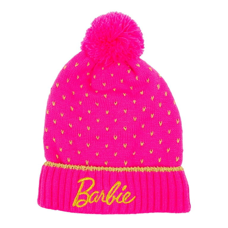 Girls Barbie Beanie Style Hat and Glove 2 Piece Set One Size Walmart