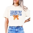thumbnail image 2 of Broncos Orange Floral Bow Shirt for Women & Teens Trendy Team Spirit Sports Fan Graphic Tee Ivory Shirt Adult Small, 2 of 7