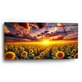 thumbnail image 2 of Epic Art 'Sunflower Field Sunrise' by Rey Klimt Acrylic Glass Wall Art, 24" x 12", 2 of 8