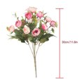 thumbnail image 2 of Ramo de flores artificiales para el hogar, oficina, escritorio, tela de seda, decoración floral falsa, ramo de capullos de rosa, rosa oscuro 3 piezas seitruly ZHF0580-02, 2 of 5