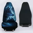 thumbnail image 5 of POLERO Automobile Seat Cover Sets, Cool Wolf Galaxy Print Car Accessories for Women Men Set of 2 Pack, Auto Interior Decoration Soft and Durable, 5 of 7