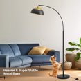 thumbnail image 3 of NATYSWAN 71" Arc Floor Lamps for Living Room, Modern Standing Lamp with Adjustable Hanging Metal Hollow Shade, Tall Pole Lamp with Foot Switch, Over Couch Arched Reading Light for Bedroom, Office, 3 of 7