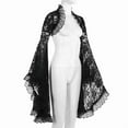 thumbnail image 4 of Lace Bolero Shrug Top Women Sheer Bell Sleeve Grunge Punk Lolita Fairy Core Party Crop Tops, 4 of 4