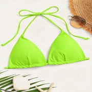 Triangle Bikini Top for Women String Halter Push Up Bathing Suits Top Swimsuit Tops