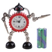 Apooke Gear Robot Desktop Alarm Clock for Creative Student Silent for Time Clocks