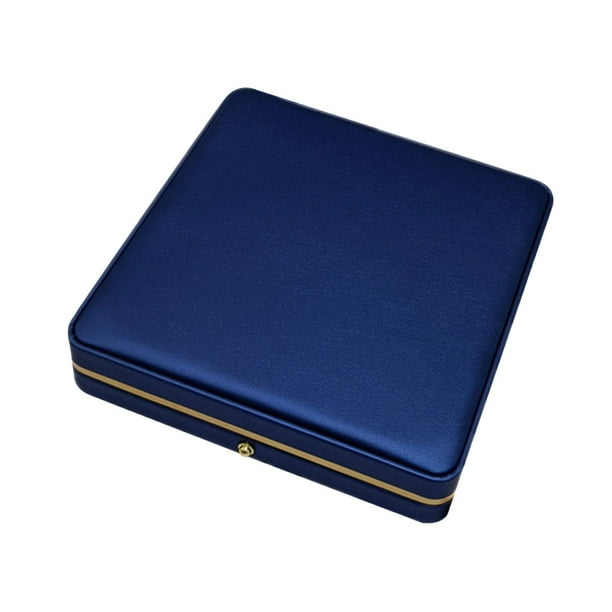 Caja de regalo para collar con colgante, escaparate de collares de lujo, caja de baratijas, collar de madre Azul