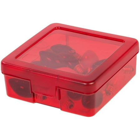 IRIS USA, Small Holiday Plastic Storage Box, Red, 1 Pack