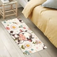 thumbnail image 4 of Cow on Flowers Bathroom Rug Non Slip Bathroom Mats Entry Door Soft Carpets for Kitchen Bedroom Living Room 39x20 inch, 4 of 7