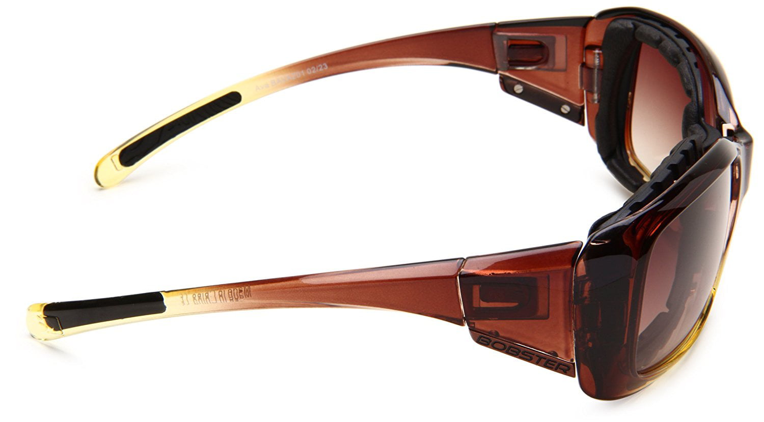 Bobster Ava Convertible Rectangular Sunglasses,Black & White Frame/Smoked Anti Fog Lens,One Size 