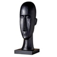 thumbnail image 5 of TISHITA Abstract Human Figurine Head Resin Statue Gift Living Room Office Creative Desk Figure Sculpture for Farmhouse Study Room Bar Black, 5 of 8