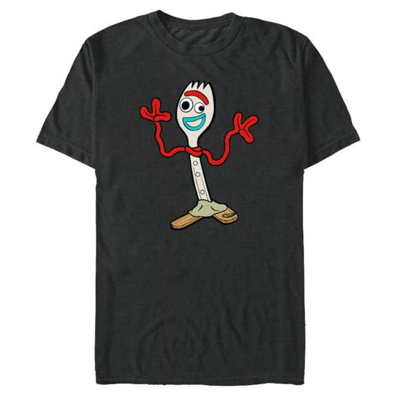 Disney Pixar Toy Story 4 Forky T-Shirt- Short Sleeve Blended T-Shirt for Adults - Customized-Dark Heather