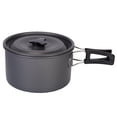thumbnail image 2 of 12pcs Camping Cookware Mess Kit,  Non-Stick Lightweight Pot Pan Kettle Set with Stainless Steel Cups Forks Knives Spoons for Campin, 2 of 6