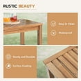 thumbnail image 4 of 46in Wooden Patio Console Table with 2-Shelf, Indoor Outdoor Dining Table Buffet Bar Storage for Backyard, Balcony, Poolside,Entryway (Brown), 4 of 6
