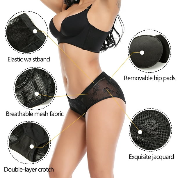 Padded Enhancer High Waist Tummy Control Panties Briefs Shapewear With Pad Shorts  Body Shaper Underwear