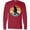Red, variant on Inktastic Hockey Player Retro Sunset Long Sleeve T-Shirt