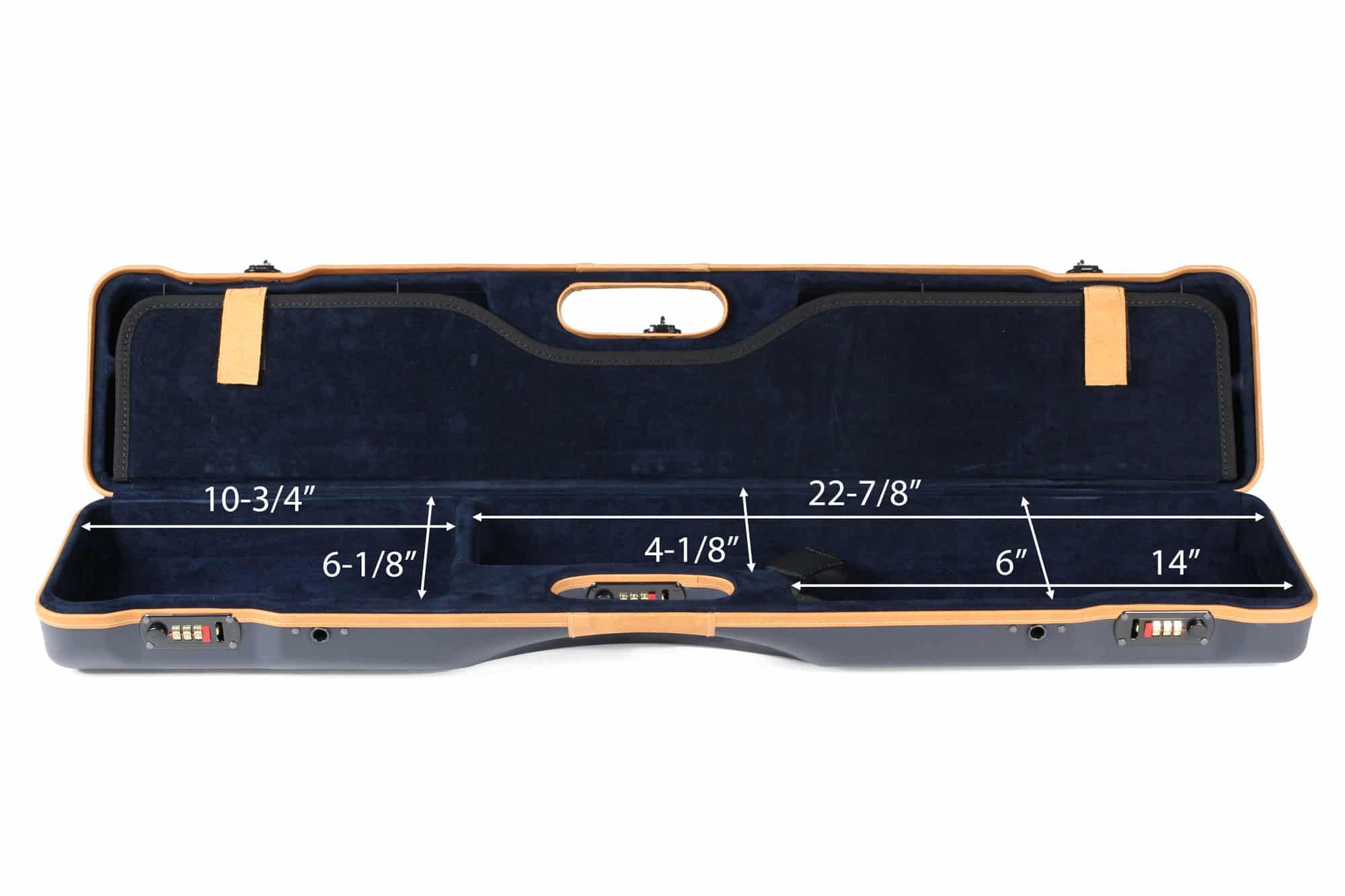 Negrini Deluxe Compact Single Shot Rifle Case – 24″ Barrel + Scope Compartment – 16407LX/RIFLE