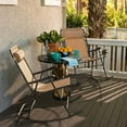 thumbnail image 2 of Patio Rocking Zero Gravity Chairs Outdoor Wide Recliner Portable Lounge Chair Folding with Headrest for Camping Fishing Beach Poolside(Beige), 2 of 5