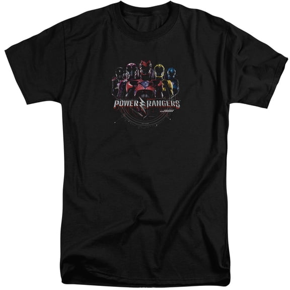 Power Rangers Ranger Circuitry Adult Tall T-Shirt 18/1 T-Shirt Black