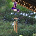 thumbnail image 2 of 3D Stereoscopic Hummingbird Resin Wind Chime Metal Pendant: Vividly Colorful Wind Chime Decoration With Exquisite And Lifelike Hummingbird Design, 2 of 4