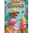 thumbnail image 4 of Tropical Flamingo Summer Beach Banner Ice Cream Floral Paradise for Party Decoration Kids Event Summer Gathering, 4 of 8