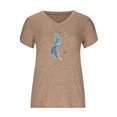 thumbnail image 4 of Blusa informal con estampado de manga corta y cuello en V de verano para mujer con estilo OAVQHLG3B Store  lin121212, 4 of 4