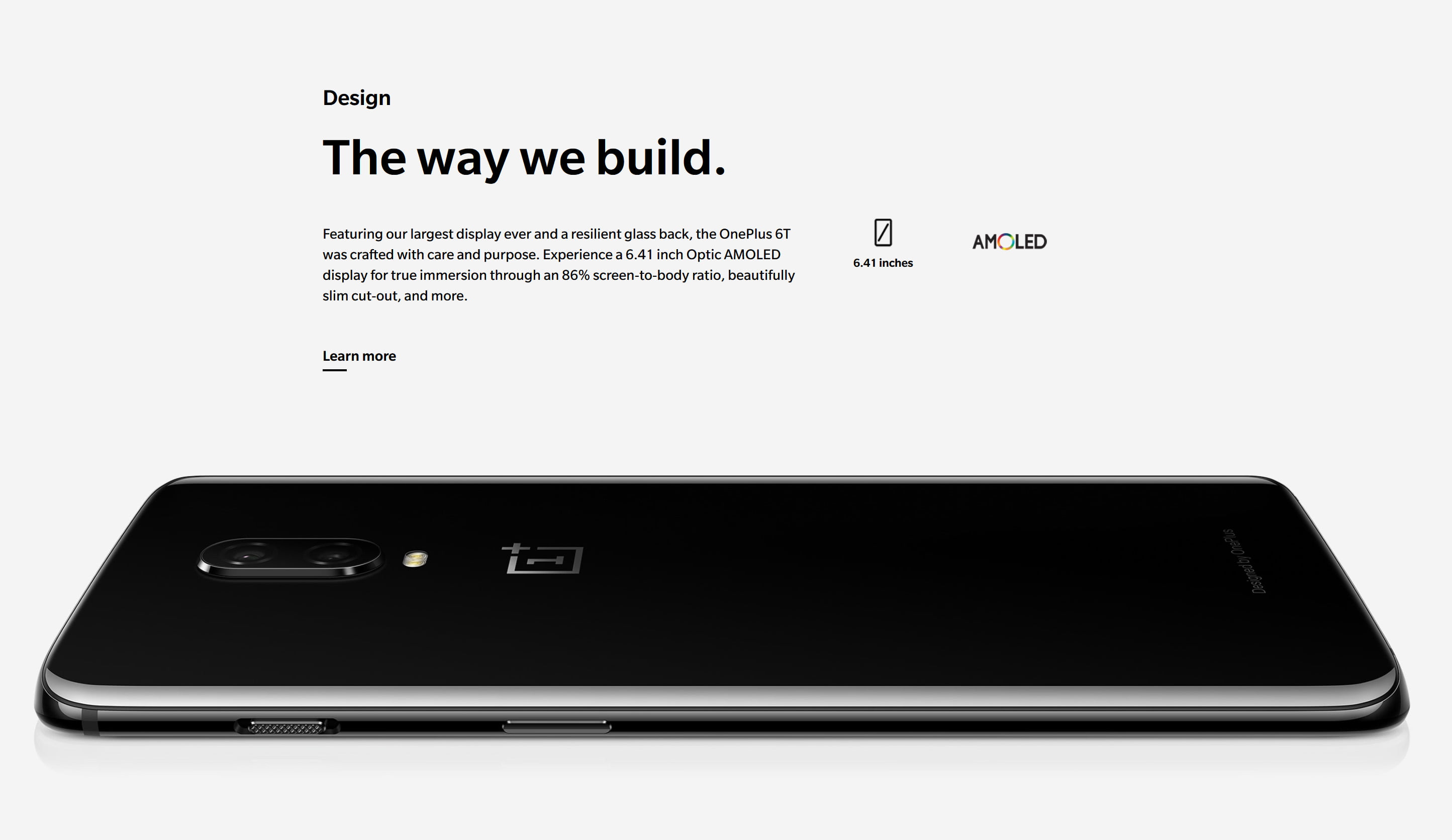 OnePlus 6T 128GB Storage 8GB RAM Factory Unlocked 6.41 inch AMOLED