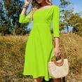 thumbnail image 4 of Bitter Lime Neon Green Yellow Solid Color Dress Summer Dresses Woman Street Style Big Size Casual Dress, 4 of 9