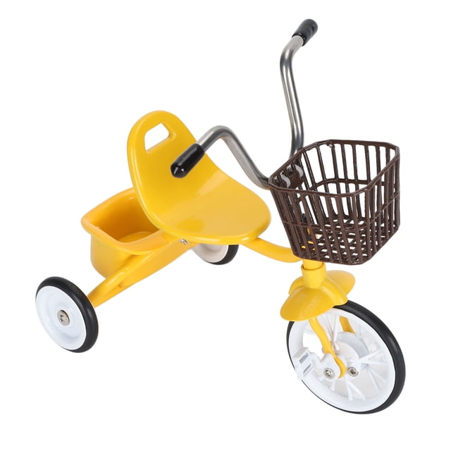 Estatua De Triciclo En Miniatura De Metal, Modelo De Bicicleta De Tres Ruedas Con Neumáticos De Goma, Artesanía Exquisita, Adorno De Juguete De Triciclo Realista Para Estante